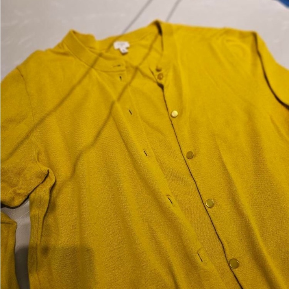 J.crew Mustard cardigan
